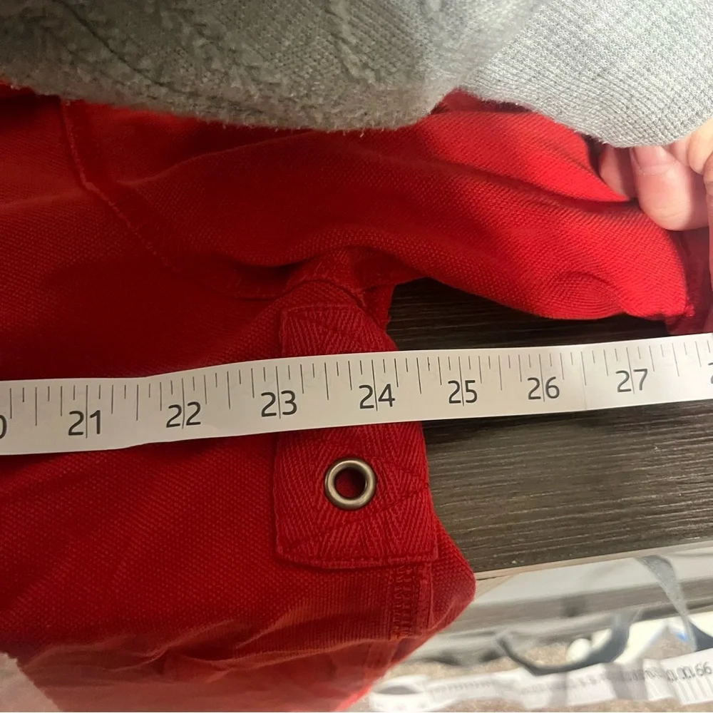 Ralph‎ Lauren Red Polo Shirt with Blue Collar